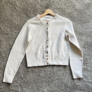 GAP Women's Ivory Button-Up Cardigan